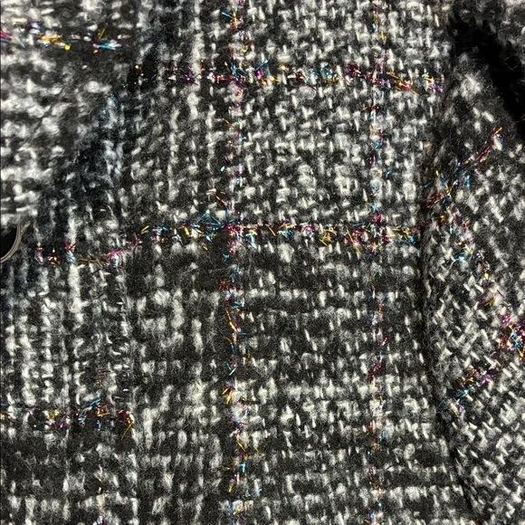 Rothschild Princess Charcoal Plaid Double-Breasted Pea Coat - Picture 5 of 14